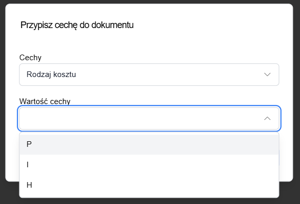 Przypisywanie cechy do dokumentu